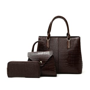 Luxury Handbag Shoulder Bag 3 Pieces Set PU Women's Bag