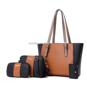 High Quality Girls' Casual Tote 2- Piece Bag Color-Matching