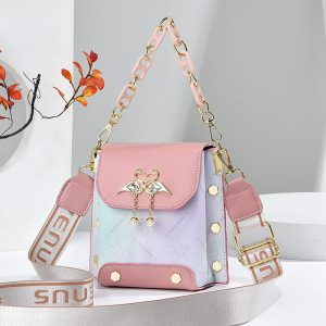 Gradient Versatile Simple Wide Shoulder Strap Fashion PU