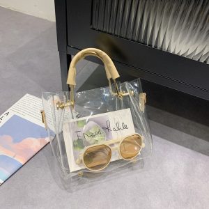 Spring Transparent Bag Girl New Small square Bag Fashion