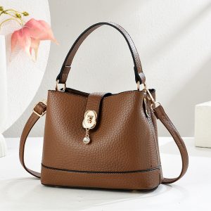 Bateli Women's Classic Crossbody Bucket Bag Fashionable PU