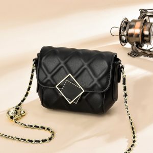 Trendy Women's High-End Western Style Small Bag with Gold