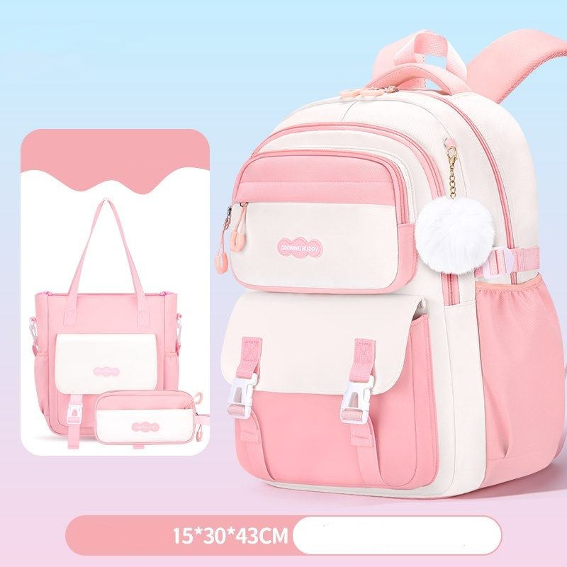 Fashion Trend Three-piece School Bag Lightweight Large
