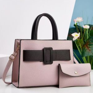 Hot Sale Women's Tote Bag Set PU Handbags with Purse