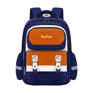 Fashion Color School Bag 1-6 Grade Load Relief ridge Large