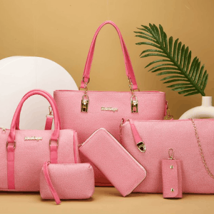 6-Piece Set Women's Handbag 6-in-1 Large Handbag Work Bag