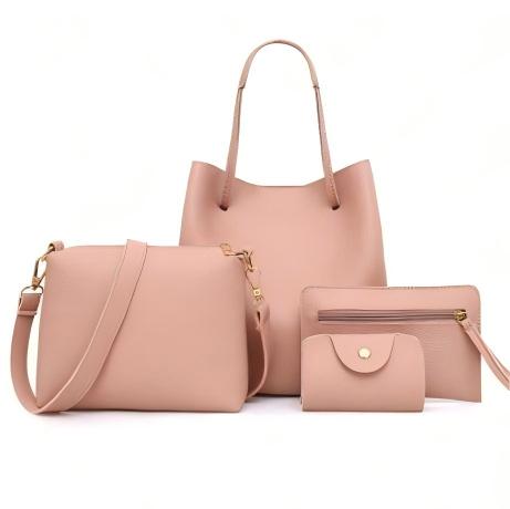 Spring Wholesale Cheap Promotional Pu Leather Hand Bag Sets