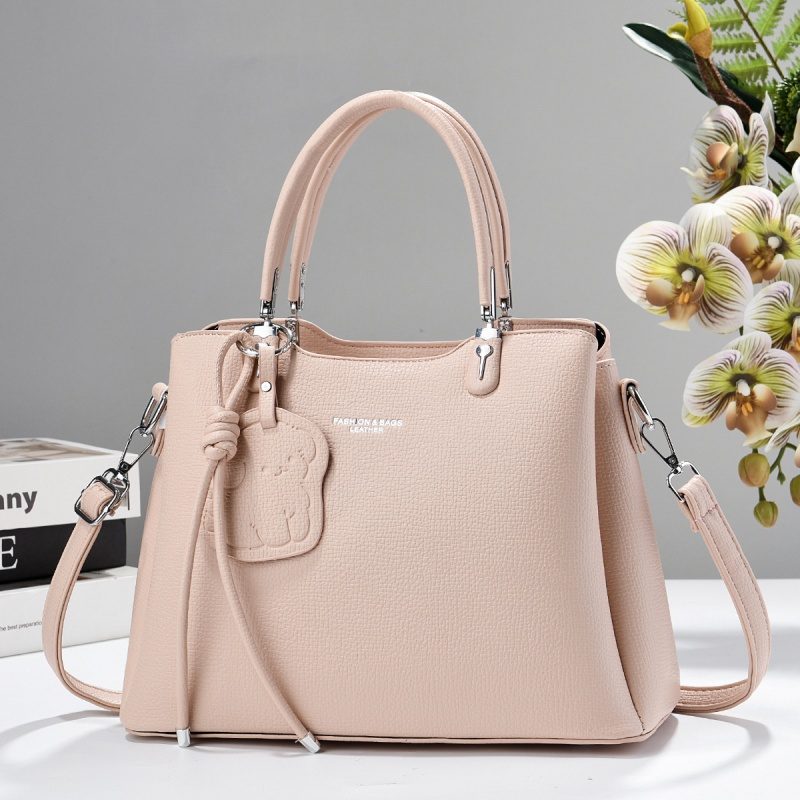 Elegant Large Capacity Solid Color Tote Handbags Daily