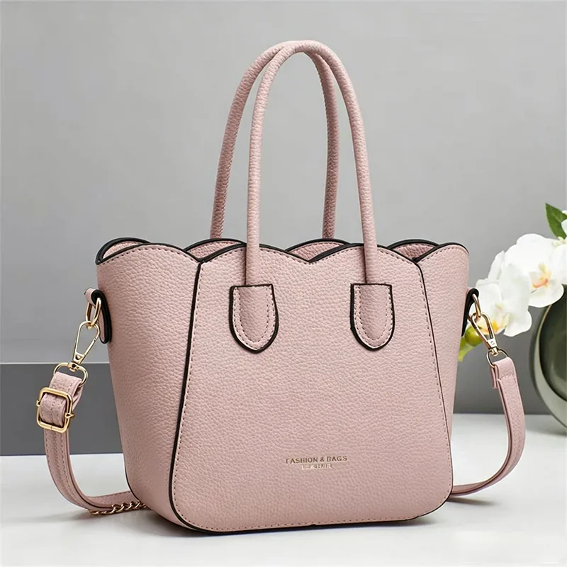 Petit cabas PU femme, style signature, travers