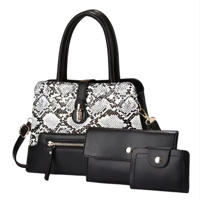 Snake Skin Pattern High Capacity Fashion Trend Messenger Bags Luxury Women's Bags Womens Handbags Tote Bag Handbag Set