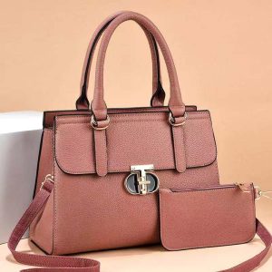 Solid Color Women's Bag, High-grade Bag Set, Vintage Handbag