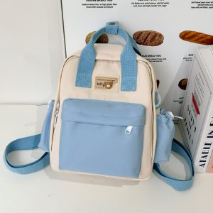 Versatile Casual Backpack Solid Color Lightweight Ins Style