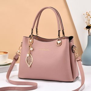 Versatile Solid Color PU Zipper Closure New Atmospheric